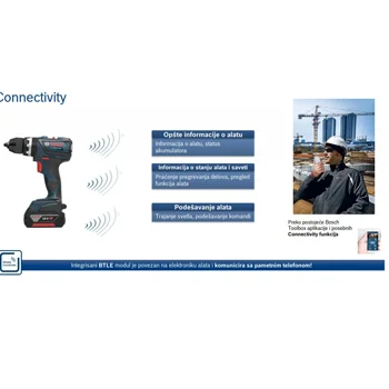 Bosch akumulatorska bušilica odvrtač GSR 18V-60 C Professional 06019G1100-2