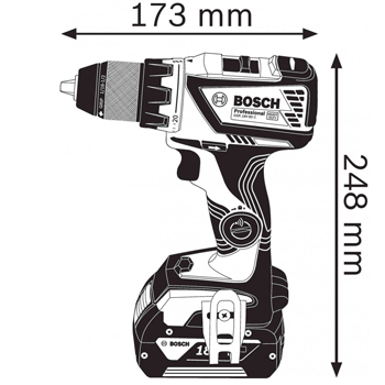 Bosch akumulatorska bušilica odvrtač GSR 18V-60 C Professional 06019G1100-1