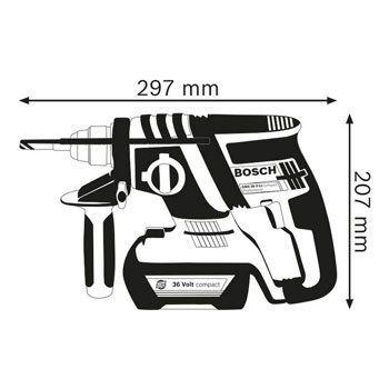 Bosch akumulatorski elektro-pneumatski čekić za bušenje sa SDS-plus prihvatom GBH 36 V-EC Compact (2,0 Ah) Professional 0611903R0H-1