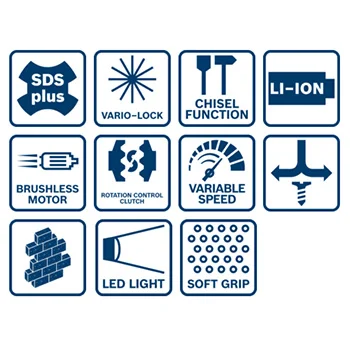 Bosch akumulatorski čekić GBH 180-LI Professional + 5-delni SDS+ set burgija 0615990M9C Bosch akumulatorski čekić GBH 180-LI Professional + 5-delni SDS+ set burgija 0615990M9C