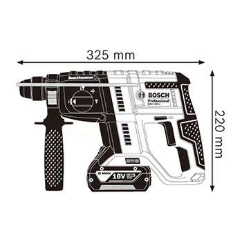 Bosch akumulatorski čekić GBH 180-LI Professional + 5-delni SDS+ set burgija 0615990M9C-8