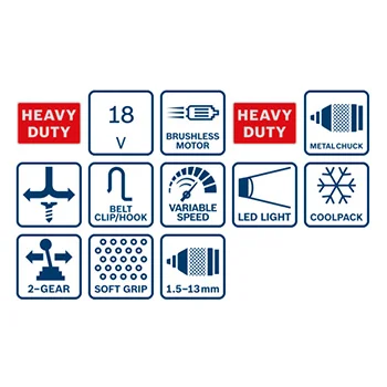 Bosch akumulatorska bušilica-odvrtač GSB 18V-50 Professional 06019H5103 Bosch akumulatorska bušilica-odvrtač GSB 18V-50 Professional 06019H5103