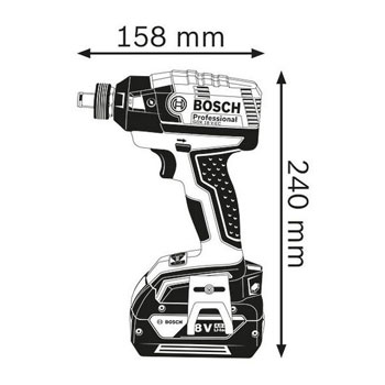 Bosch akumulatorski rotacioni udarni odvrtač GDX 18 V-EC Professional 06019B9102-1