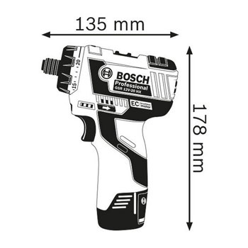 Bosch akumulatorski odvrtač GSR 12V-20 HX Professional 06019D4100-2