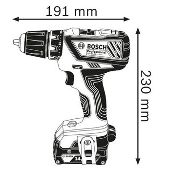 Bosch akumulatorska bušilica-odvrtač GSR 14,4-2-LI Plus (4,0 Ah) Professional 06019E6021-1