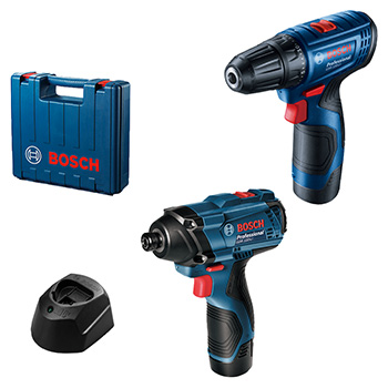 Bosch set akumulatorskih alata - akumulatorska bušilica-odvrtač GSR 120-LI Professional + akumulatorski udarni odvrtač GDR 120-LI Professional 06019G8023