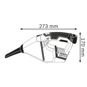 Bosch akumulatorski usisivač GAS 12V Professional 06019E3001 Bosch akumulatorski usisivač GAS 12V Professional 06019E3001