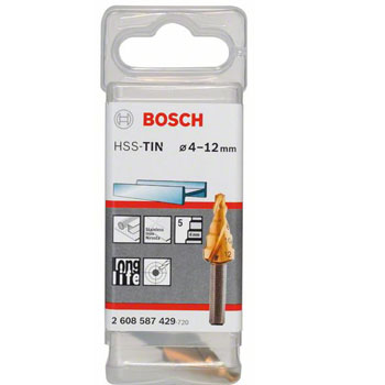 Bosch stepenasta HSS TiN burgija,prihvat sa 3 površine 2608587429 Bosch stepenasta HSS TiN burgija,prihvat sa 3 površine 2608587429