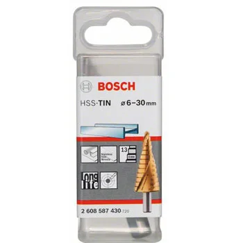 Bosch stepenasta HSS TiN burgija,prihvat sa 3 površine 2608587430 Bosch stepenasta HSS TiN burgija,prihvat sa 3 površine 2608587430