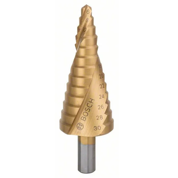 Bosch stepenasta HSS TiN burgija,prihvat sa 3 površine 2608587430 Bosch stepenasta HSS TiN burgija,prihvat sa 3 površine 2608587430