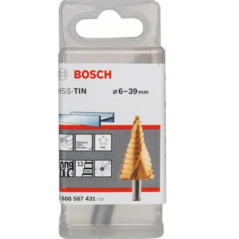 Bosch stepenasta HSS TiN burgija,prihvat sa 3 površine 2608587431 Bosch stepenasta HSS TiN burgija,prihvat sa 3 površine 2608587431