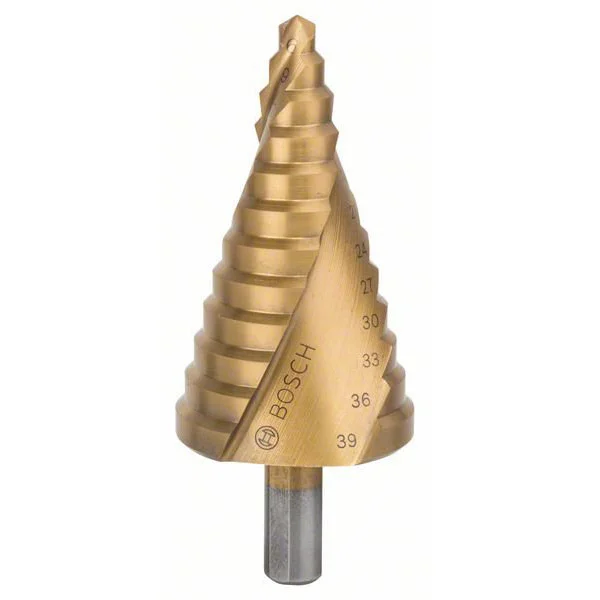 Bosch stepenasta HSS TiN burgija,prihvat sa 3 površine 2608587431 Bosch stepenasta HSS TiN burgija,prihvat sa 3 površine 2608587431