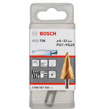 Bosch stepenasta HSS TiN burgija,prihvat sa 3 površine 2608587435-1