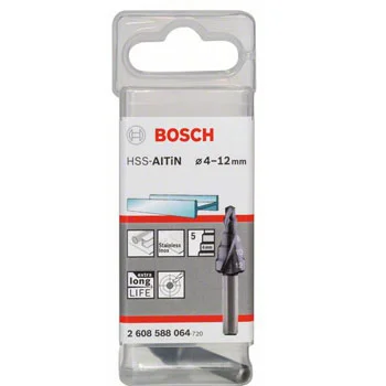 Bosch stepenasta HSS AlTiN burgija,prihvat sa 3 površine 2608588064 Bosch stepenasta HSS AlTiN burgija,prihvat sa 3 površine 2608588064