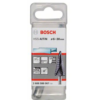 Bosch stepenasta HSS AlTiN burgija,prihvat sa 3 površine 2608588067 Bosch stepenasta HSS AlTiN burgija,prihvat sa 3 površine 2608588067