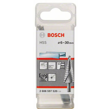 Bosch stepenasta HSS burgija,prihvat sa 3 površine 2608597520 Bosch stepenasta HSS burgija,prihvat sa 3 površine 2608597520