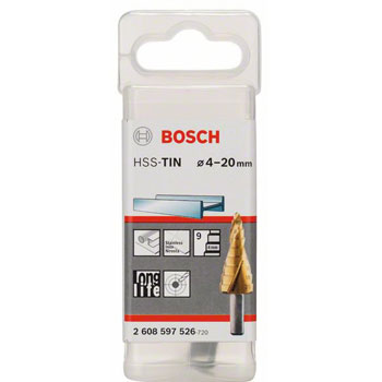 Bosch stepenasta HSS TiN burgija,prihvat sa 3 površine 2608597526-1
