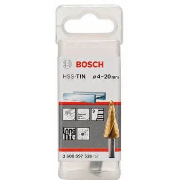 Bosch stepenasta HSS TiN burgija,prihvat sa 3 površine 2608597526 Bosch stepenasta HSS TiN burgija,prihvat sa 3 površine 2608597526