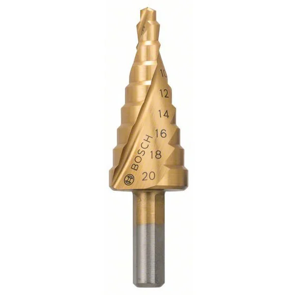 Bosch stepenasta HSS TiN burgija,prihvat sa 3 površine 2608597526 Bosch stepenasta HSS TiN burgija,prihvat sa 3 površine 2608597526