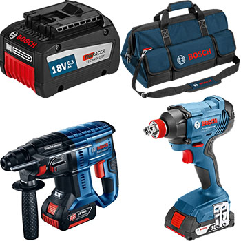 Bosch super set GDX 180-LI akumulatorski udarni odvrtač + GBH 180-LI akumulatorski hamer 06019G5221