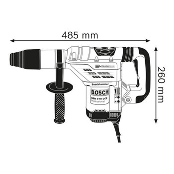 Bosch elektro-pneumatski čekić za bušenje sa SDS-max prihvatom GBH 5-40 DCE Professional 0611264000 Bosch elektro-pneumatski čekić za bušenje sa SDS-max prihvatom GBH 5-40 DCE Professional 0611264000