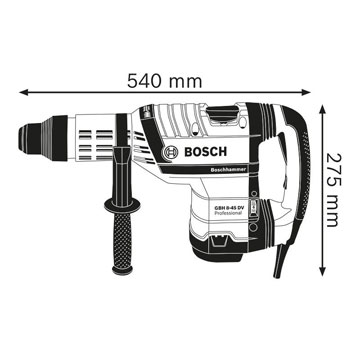 Bosch elektro-pneumatski čekić za bušenje sa SDS-max prihvatom GBH 8-45 DV Professional 0611265000 Bosch elektro-pneumatski čekić za bušenje sa SDS-max prihvatom GBH 8-45 DV Professional 0611265000
