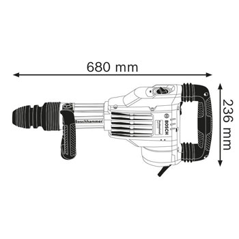 Bosch elektro-pneumatski čekić za štemovanje sa SDS-max prihvatom GSH 11 VC Professional 0611336000 Bosch elektro-pneumatski čekić za štemovanje sa SDS-max prihvatom GSH 11 VC Professional 0611336000