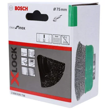 Bosch X-LOCK talasasta lončasta četka 75mm nerđajući čelik 2608620728 Bosch X-LOCK talasasta lončasta četka 75mm nerđajući čelik 2608620728