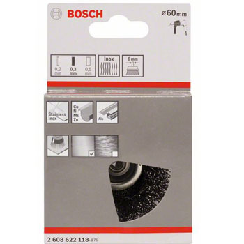 Bosch talasasta obodna četka 60x0,3 mm,nerđajuća  2608622118	-1