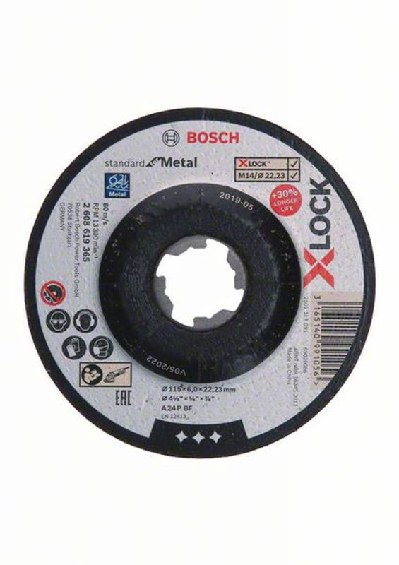 Bosch X-LOCK Standard for Metal brusni disk 115x6mm 2608619365