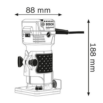 Bosch glodalica za ivice GKF 550 Professional 06016A0020 Bosch glodalica za ivice GKF 550 Professional 06016A0020