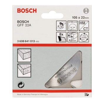 Bosch pločasto glodalo 8, 22 mm, 4 mm 3608641013 Bosch pločasto glodalo 8, 22 mm, 4 mm 3608641013