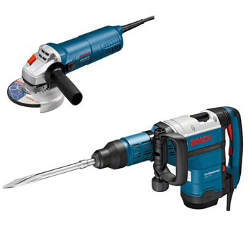 Bosch elektro-pneumatski čekić za štemovanje GSH 7 VC Professional + Bosch ugaona brusilica GWS 9-125 + POKLON Bosch vibraciona bušilica GSB 1600 RE 0615990J89-1