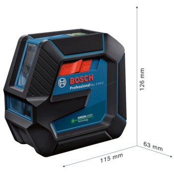 Bosch GLL 2-15 G linijski laser sa zelenim zrakom, domet 15m 0601063W00-1