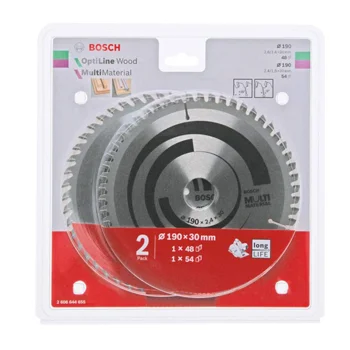 Bosch listovi kružnih testera Optiline Wood za drvo 190x30x2.6/1.6x48T i univerzalni Multi Material 190x30x2.4/1.8x54T 2608644655 Bosch listovi kružnih testera Optiline Wood za drvo 190x30x2.6/1.6x48T i univerzalni Multi Material 190x30x2.4/1.8x54T 2608644655
