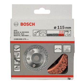 Bosch lončasta ploča sa tvrdim metalom 115x22,23mm grubo,pljosnata 2608600175 Bosch lončasta ploča sa tvrdim metalom 115x22,23mm grubo,pljosnata 2608600175