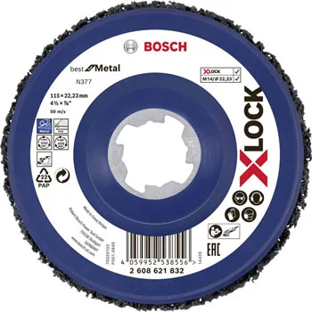 Bosch X-LOCK N377 ploča za čišćenje metala, 125 mm, 22,23 mm 2608621833 Bosch X-LOCK N377 ploča za čišćenje metala, 125 mm, 22,23 mm 2608621833