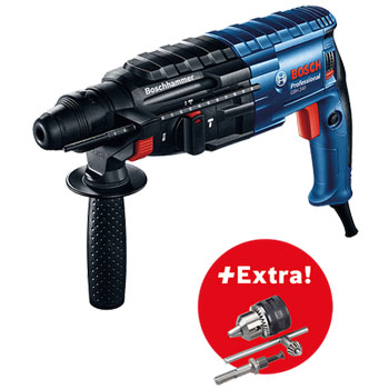 Bosch profesionalni set Elektro-pneumatski čekić GBH 2-24 DRE + stezna glava + drška stezne glave bušilice SDS 0611272104 Bosch profesionalni set Elektro-pneumatski čekić GBH 2-24 DRE + stezna glava + drška stezne glave bušilice SDS 0611272104