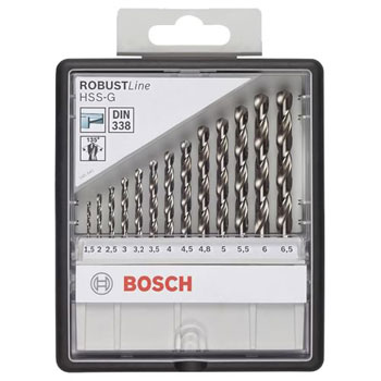 Bosch 13-delni Robust Line set burgija za metal HSS-G DIN 338 135° 2607010538-1