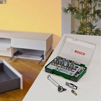 Bosch 27-delni set bitova odvrtača i čegrtaljki 2607017562 Bosch 27-delni set bitova odvrtača i čegrtaljki 2607017562