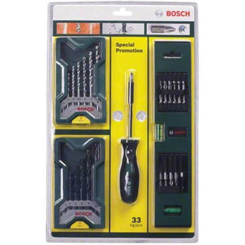 Bosch 33-delni Mini-X-Line set burgija i bitova sa ručnim zavrtačem i libelom 2607017200-1