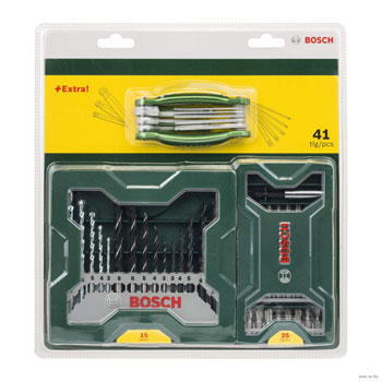 Bosch 41-delni set bitova i burgija 15-delni burgija + 25-delni set bitova + ručka sa inbus ključevim 2607017333-1