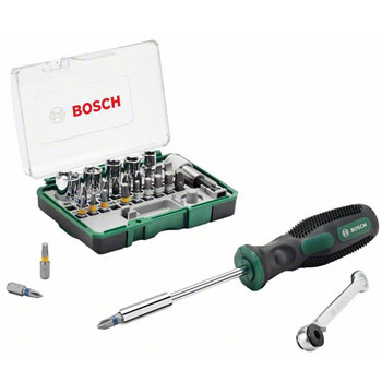 Bosch 27-delni set bitova sa rašpom i ručnim zavrtačem 2607017331 Bosch 27-delni set bitova sa rašpom i ručnim zavrtačem 2607017331
