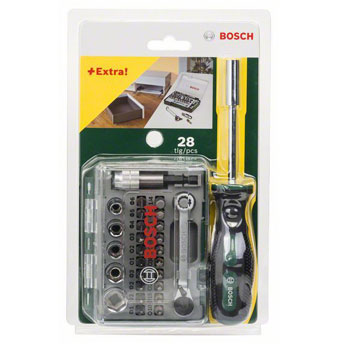 Bosch 27-delni set bitova sa rašpom i ručnim zavrtačem 2607017331 Bosch 27-delni set bitova sa rašpom i ručnim zavrtačem 2607017331