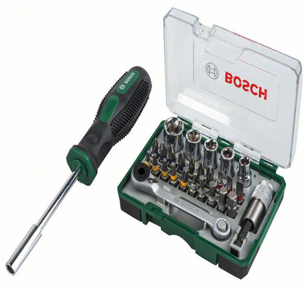 Bosch 27-delni set bitova sa rašpom i ručnim zavrtačem 2607017331 Bosch 27-delni set bitova sa rašpom i ručnim zavrtačem 2607017331