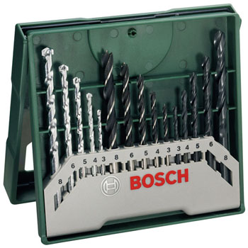 Bosch 15-delni Mini-X-Line set burgija drvo/metal/beton 2607019675-1