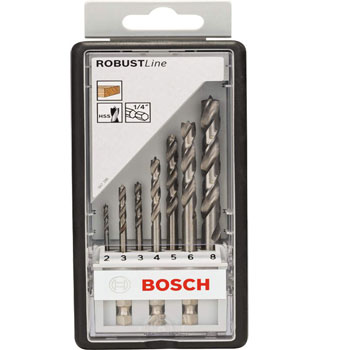 Bosch 7-delni Robust Line set burgija za drvo 1/4