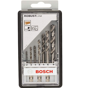 Bosch 7-delni Robust Line set burgija za drvo 1/4 Bosch 7-delni Robust Line set burgija za drvo 1/4