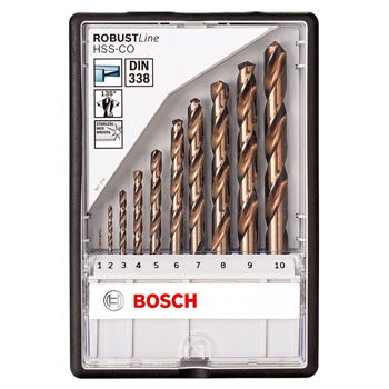 Bosch 10-delni Robust Line set burgija za metal HSS-Co DIN 338 135° 2607019925-1