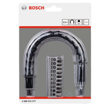 Bosch 11-delni set bitova sa metalnim fleksibilnim produžetkom 300 mm Extra Hard 2608522377 Bosch 11-delni set bitova sa metalnim fleksibilnim produžetkom 300 mm Extra Hard 2608522377